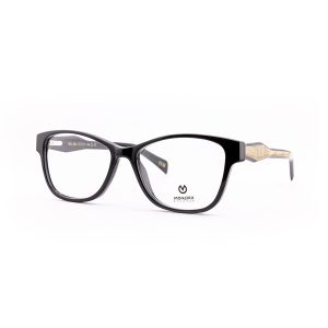 MONARKH Cut Black Engraved Temples Eyeglasses