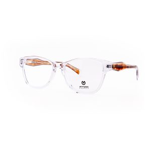 MONARKH Cut Transparent Amber Temples Eyeglasses